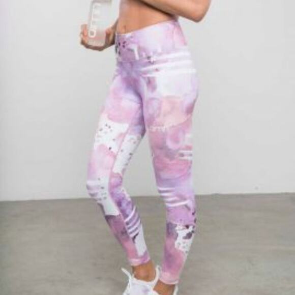Aimn | Brave Spirit Abstract Watercolor Workout Compression Leggings Small - Picture 2 of 9